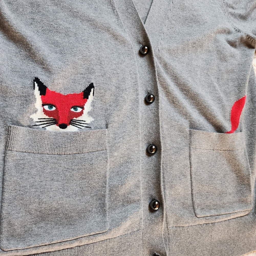 Kate Spade Fox Cardigan Sweater